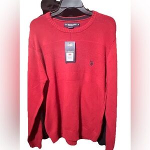 U.S. Polo Assn. Men's Vibrant Red Crewneck Sweater